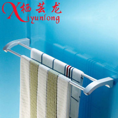 【廠家批發(fā) 太空鋁毛巾架 浴室雙桿毛巾?xiàng)U 衛(wèi)生間五金掛件】價(jià)格,廠家,圖片,其他水暖衛(wèi)浴五金,溫州市龍灣海城蕓朧衛(wèi)浴潔具廠-